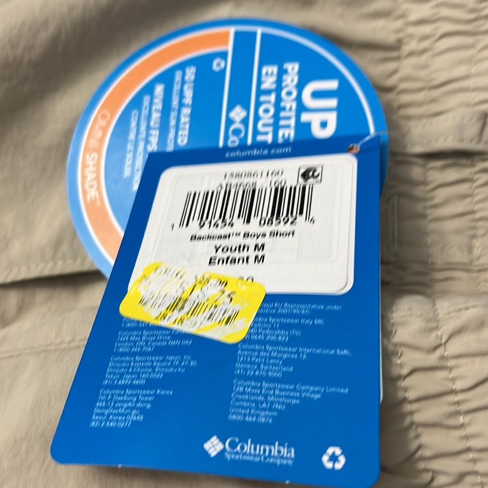 NWT! Columbia backcast boy’s tan Swim/active Shorts. medium 10/12 - Picture 15 of 15